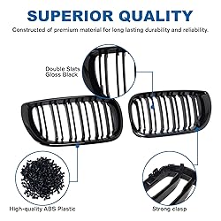 BILLDIO E46 Grill - Front Kidney Grill Double Slats