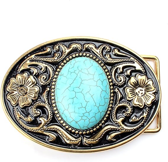 mens western belt buckles with turquoise