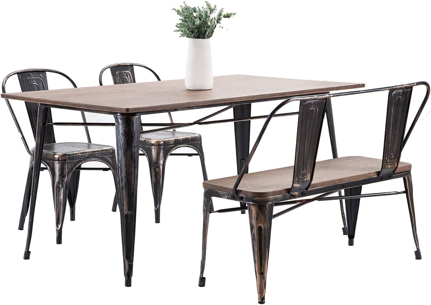 MAYOGA Kitchen Dining Table Rectangular Dining Table