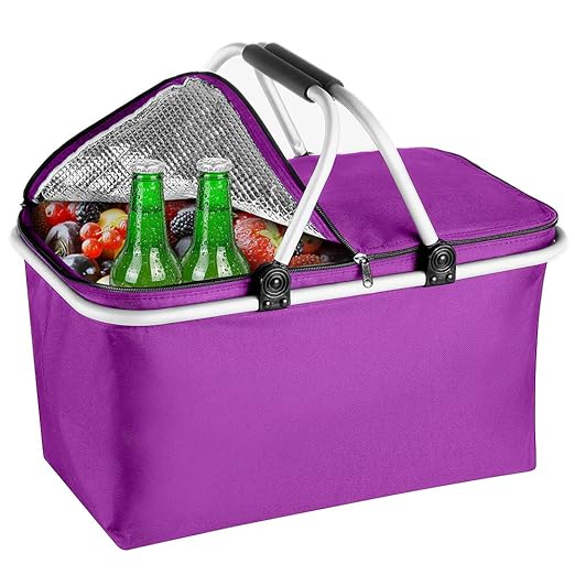 IHOMAGIC Cesta de Picnic Plegable 32L Bolsa de refrigerador ...
