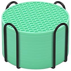 Silicone Coasters set of 12 with Holder,coasters