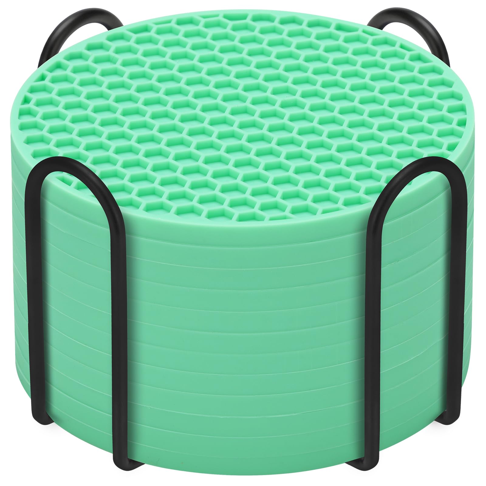 Silicone Coasters set of 12 with Holder,coasters