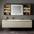 ZGNBSD Bathroom Vanity - Stylish Bathroom Vanity with Sink Include Smart LED Defog Mirror ＆ Large Capacity Cabinet, Floating Solid Wood Bathroom Sink Cabinet (40'')