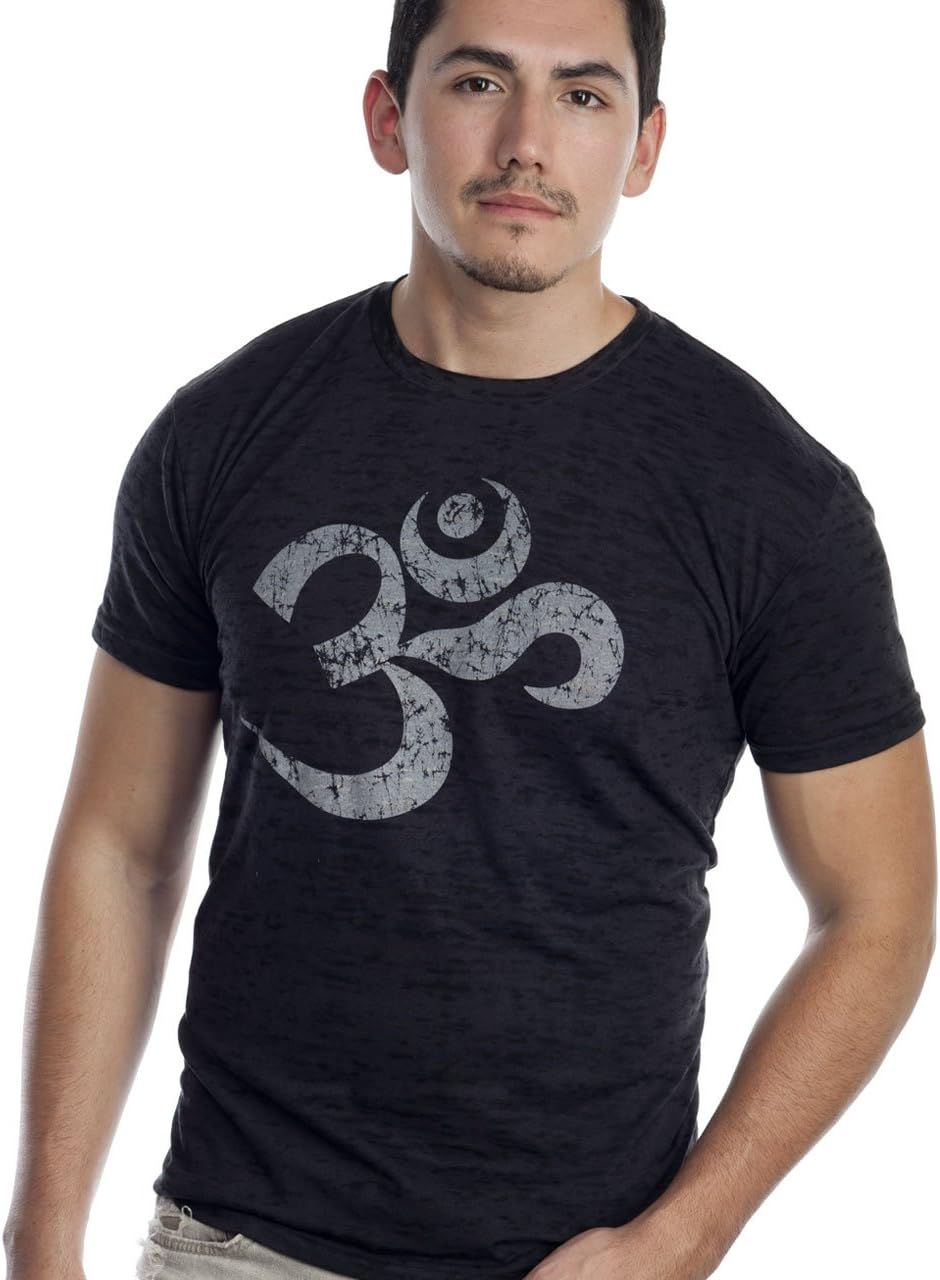 Super Buddha Men's Om Mantra Burnout Graphic Tee