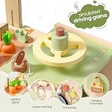 ROBURD Farm Themed Baby Walker Wooden Toddler Push Toy with Adjustable Height view 2