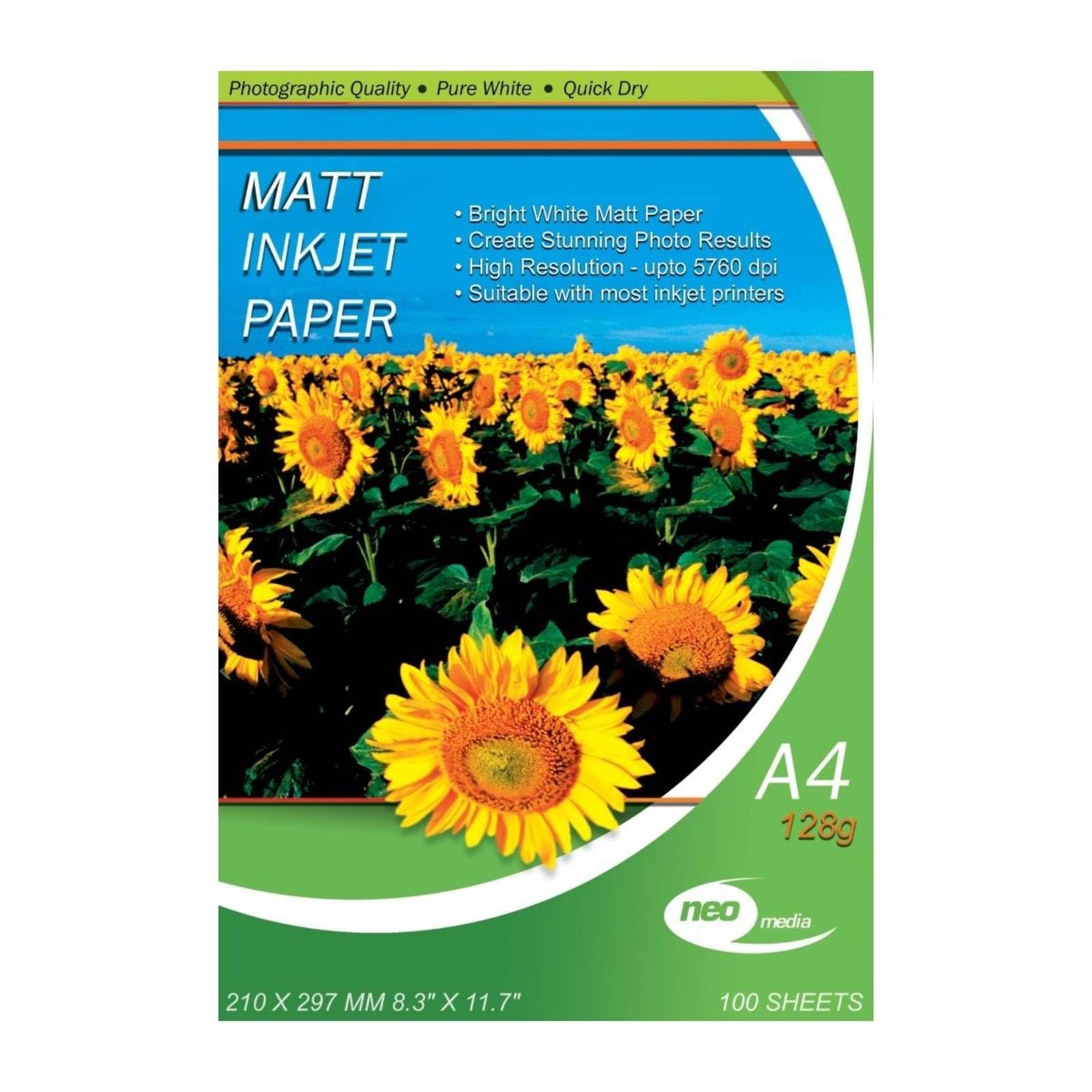 Neo Media A4 128 g 100 Sheets Photo Matt Paper - White
