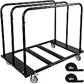 Eastrexon Folding Table Cart, 1800 Heavy Duty Drywall Dolly Cart | Table Dolly w/ 5" PU Swivel Wheels, 10 Table Capacity for Party Events, Hotel, Factory, Warehouse, (45.6" L x 29" W x 39" H)