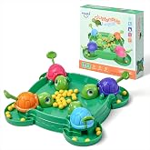 AIUAZA Hungry Turtle Chess Board Game, Hungry Box Game, Turtle Eating Beans Chessboard Game, Party and Party Family Toys, Toys, 2-4 Person (36beans)