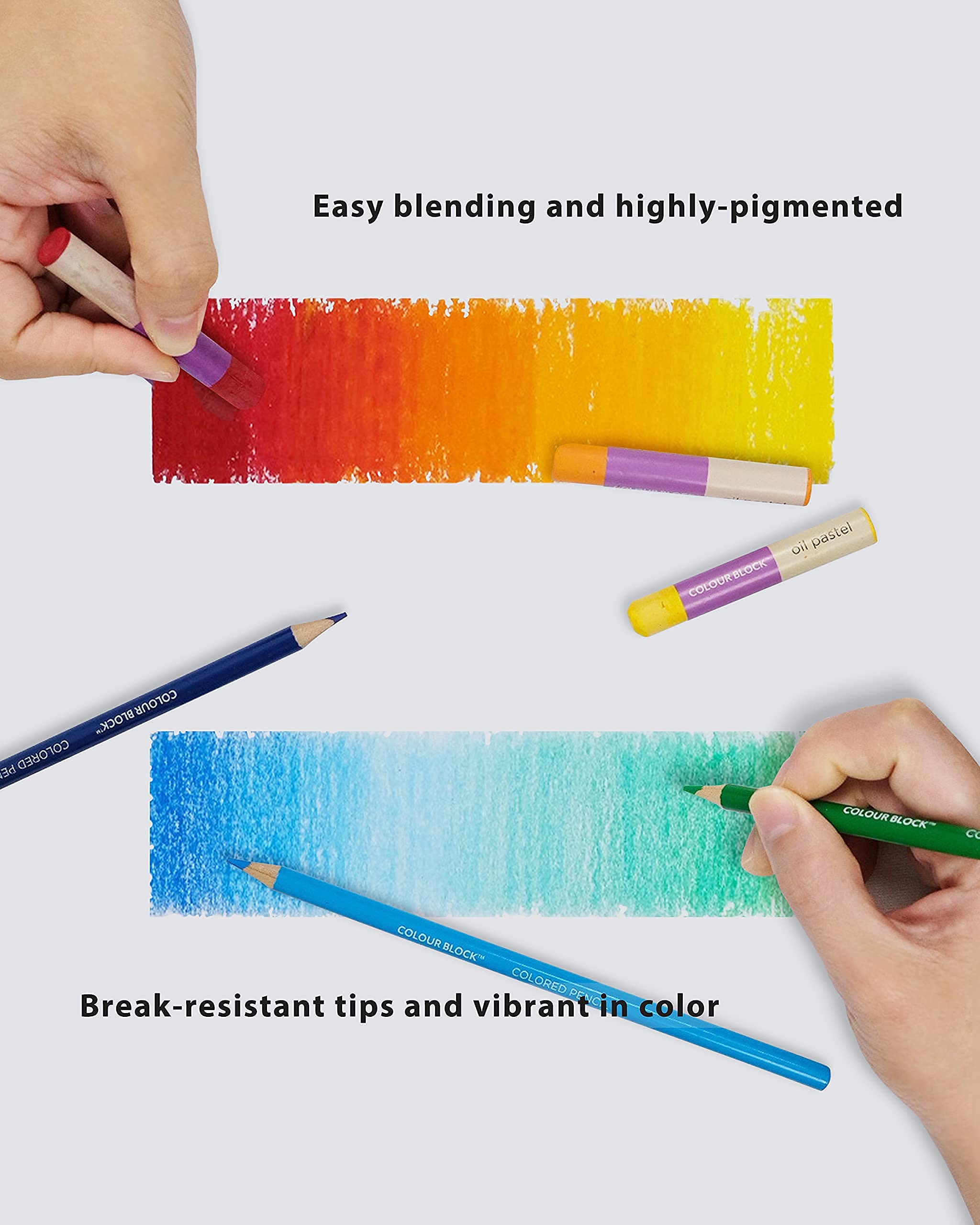 COLOUR BLOCK COLOUR BLOCK 73 Piece Art Set - Premium Art Supplies Kit for Adults & Kids, Painting and Drawing Art Kits for Teens and Children, Ideal for Artists Ages 8-12 & 9-12 Girls, All-in-One Craft Paint Set