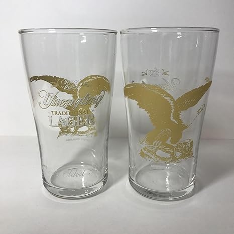 Yuengling Brewery Gold Eagle 16 Ounce Pub Glass 2 Pack