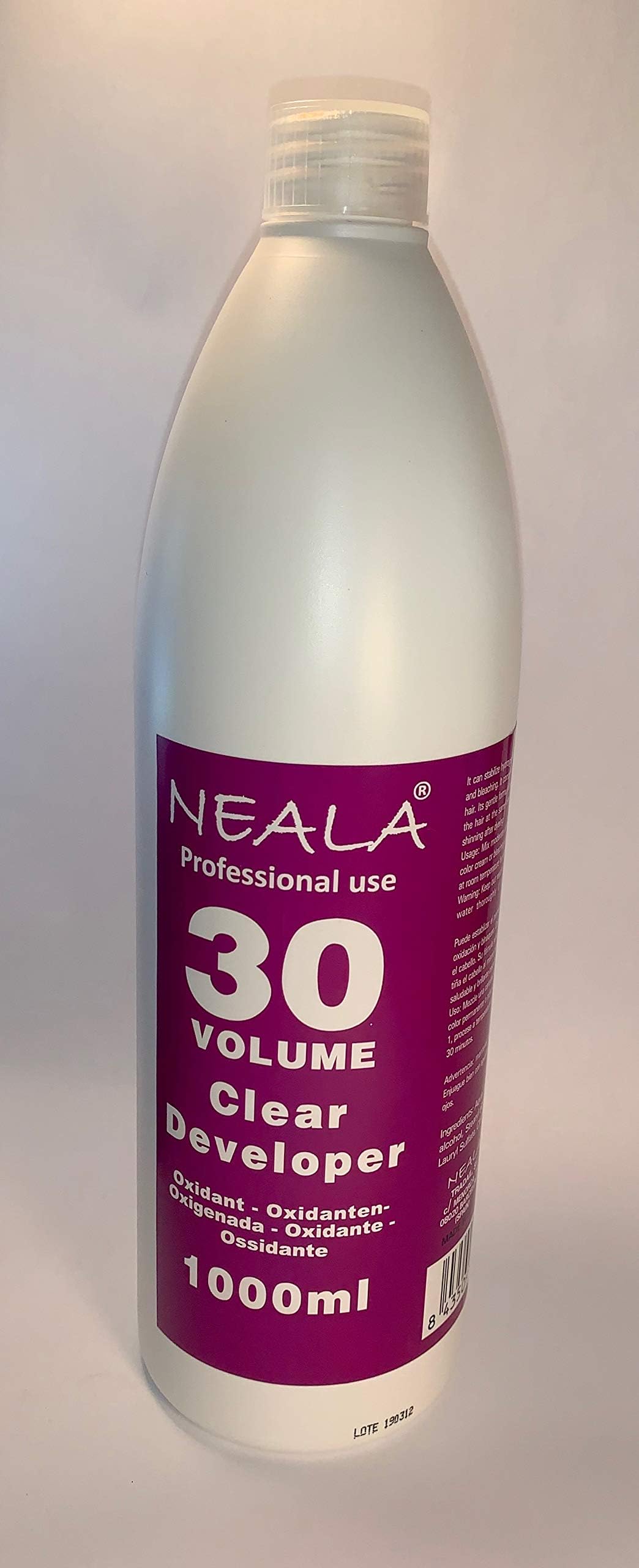 Hair Dye Developer Cream Clear, Professional Hair Color Dye Oxidant by NEALA 33.8 Fl Oz (30 Volume Clear Developer - 33.8 Fl Oz)