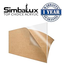 SimbaLux Acrylic Sheet Clear Cast Plexiglass 6” x