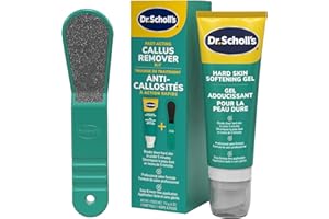 Dr. Scholl's Fast Acting Callus Remover Gel Kit, Hard Skin Removal, Smooth Soft Feet in Minutes, Salon Professional Formula, 