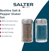 Salter Beehive Salt & Pepper Shaker Set 2 BPA Free Glass Screw Cap Lid view 2