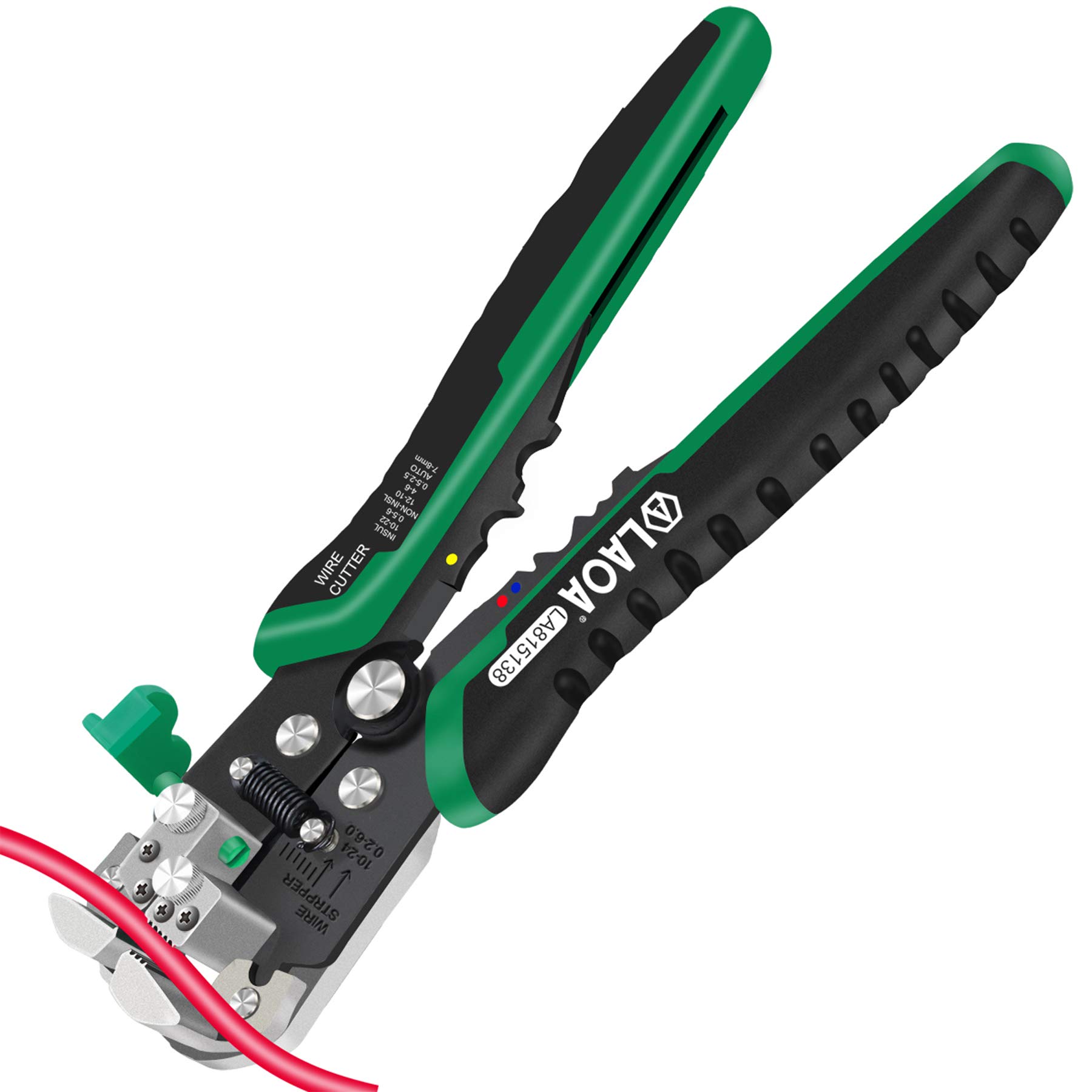 Wire Stripper Tool,Wire Stripper Automatic Wire cutter elf Adjusting from 10 AWG to 24 AWG with Springs Professional Eiectrical Cable Stripping Tools