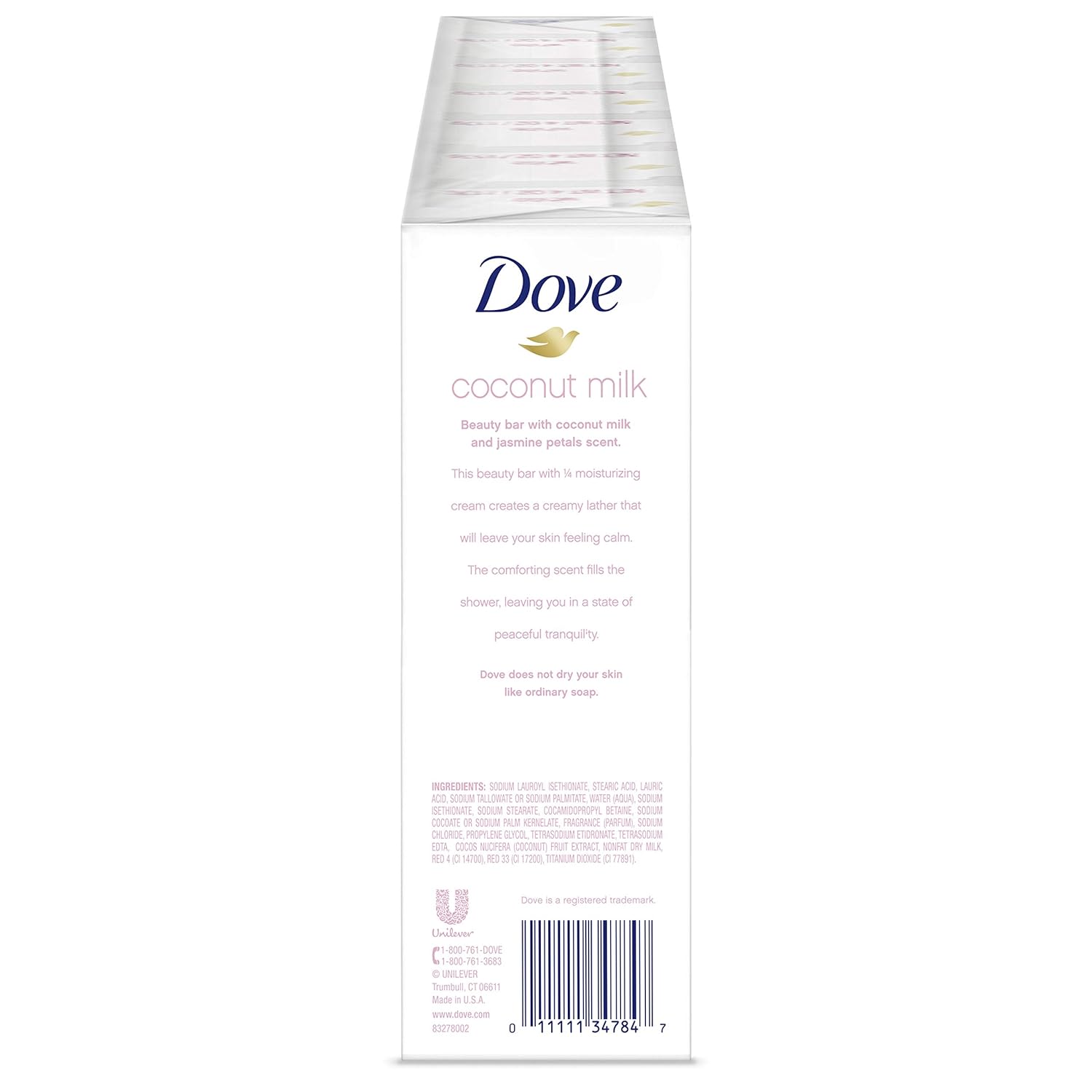 Dove Beauty Bar For Softer Skin Coconut Milk More Moisturizing Than Bar Soap, (6 Count of 3.75 oz Bars) 22.5 oz : Beauty