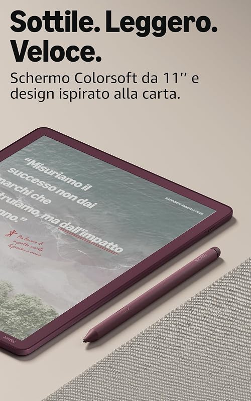 Kindle Scribe Colorsoft 32 GB (ultimo modello) — Schermo a colori da 11’’, effetto carta, luce frontale — Sottile, leggero, potente — Scrivi nel taccuino, nei documenti e nei libri - Grafite