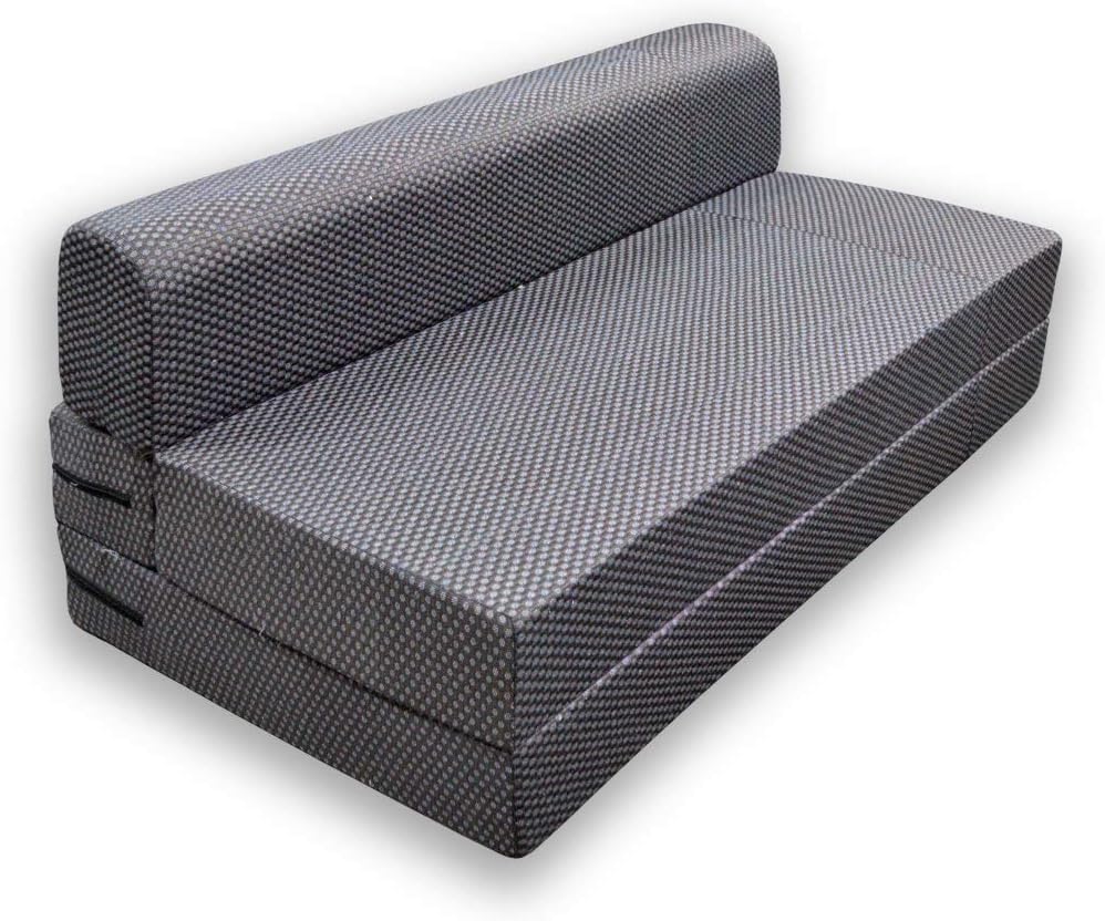 Dream Homez 1 Seater Epe Foam Sofa Cum Bed - Perfect for Guests - Washable Cover - Grey| 3' X 6' Feet.