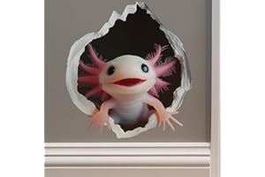 MY WONDERFUL WALLS Axolotl Decal - Wall Hole Sticker with 3D Effect
