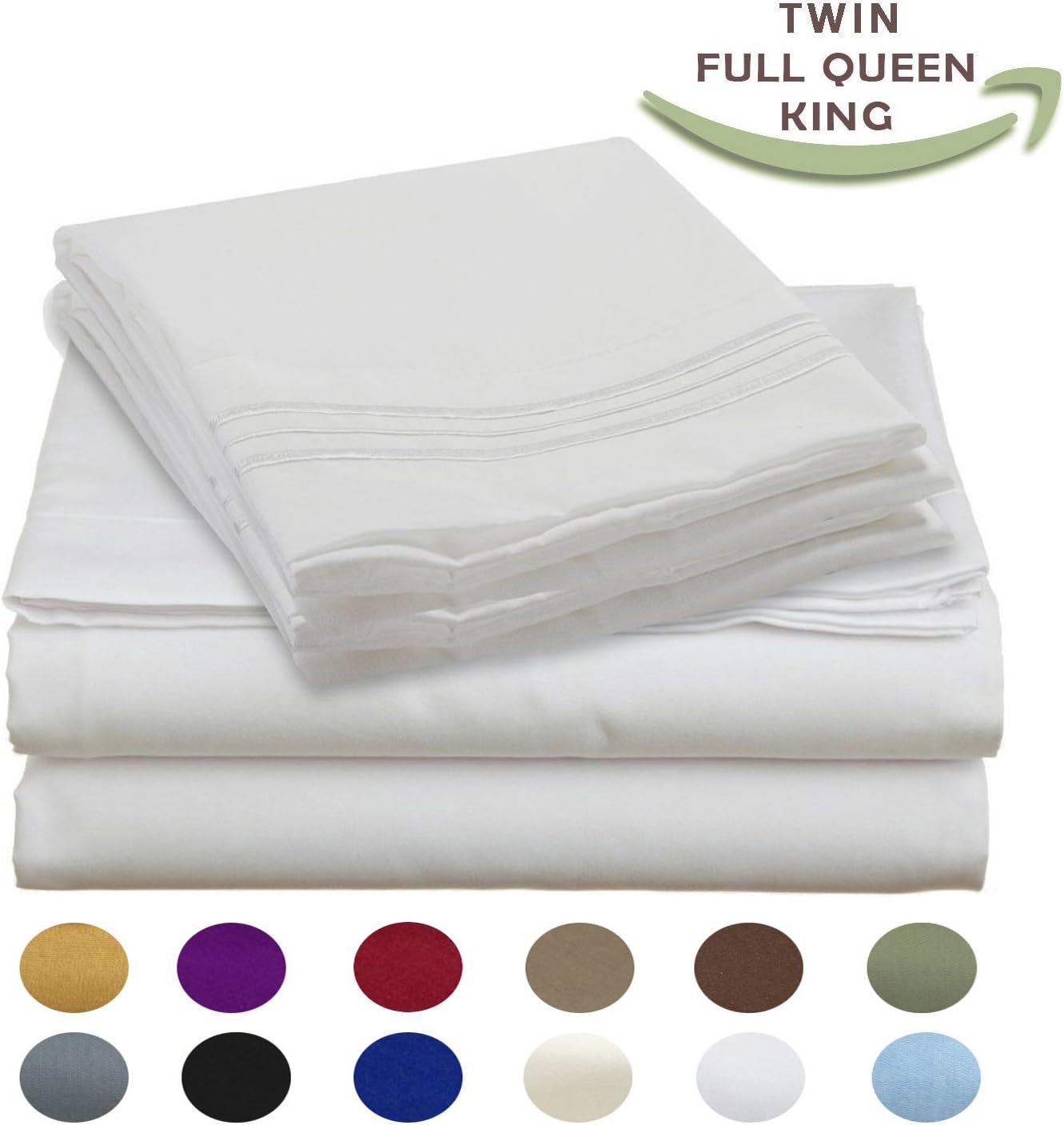 Amazon Com Luxury Egyptian Comfort Wrinkle Free 1800 Thread Count