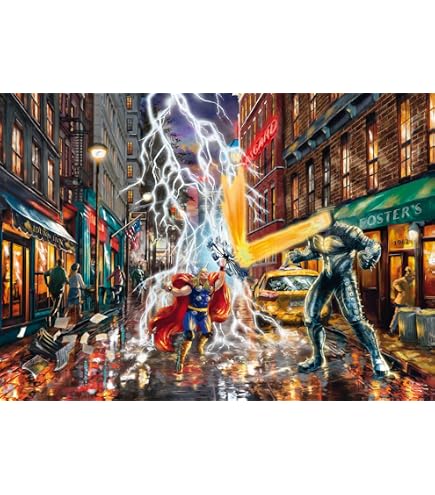 Clementoni Puzzle Panorámico De 1000 Piezas – Marvel – Rompecabezas Para Adultos Con 98 X 33 Cm – Fabricado En Italia Con Materiales Reciclados – Entretenimiento Y Relajación