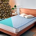 BreezeRest Mattress Topper King 2 Inch Egg Crate Convoluted Cooling Gel Memory Foam with Bonus Machine Washable Cover,Air Flow Design,US and Euro Certified