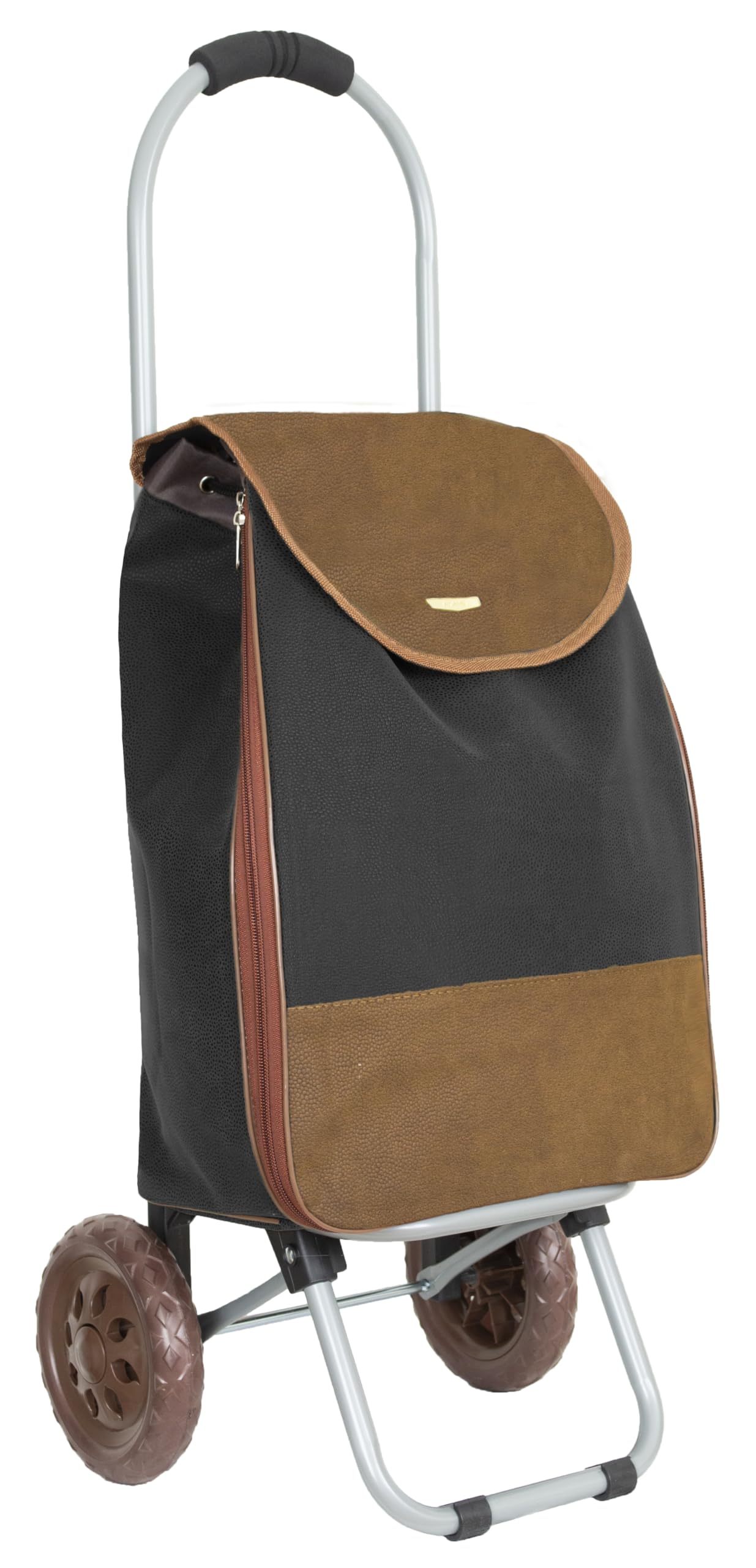 Classic Shopping Trolley (Medium Black with Extendable Bag)