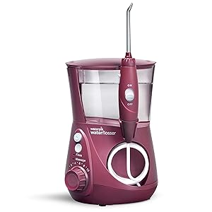 Waterpik Water Flosser Electric Dental Countertop Oral Irrigator for Teeth - Aquarius Professional, WP-669 Deep Burgundy