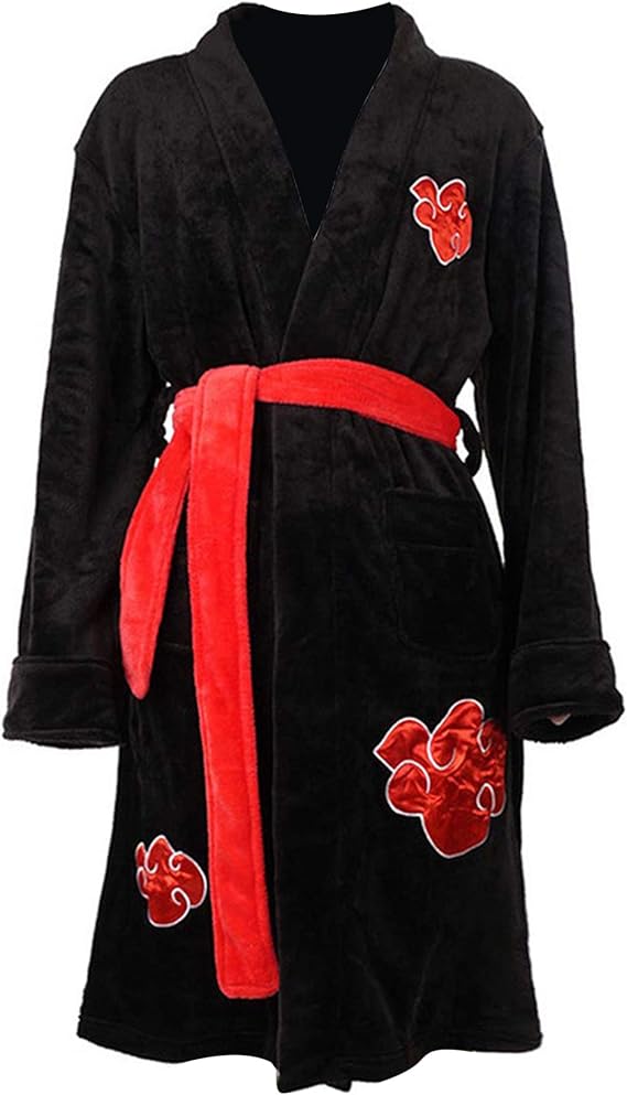 Felency Naruto Akatsuki Cloud Pajamas Unisex Long Ninja Robe Akatsuki