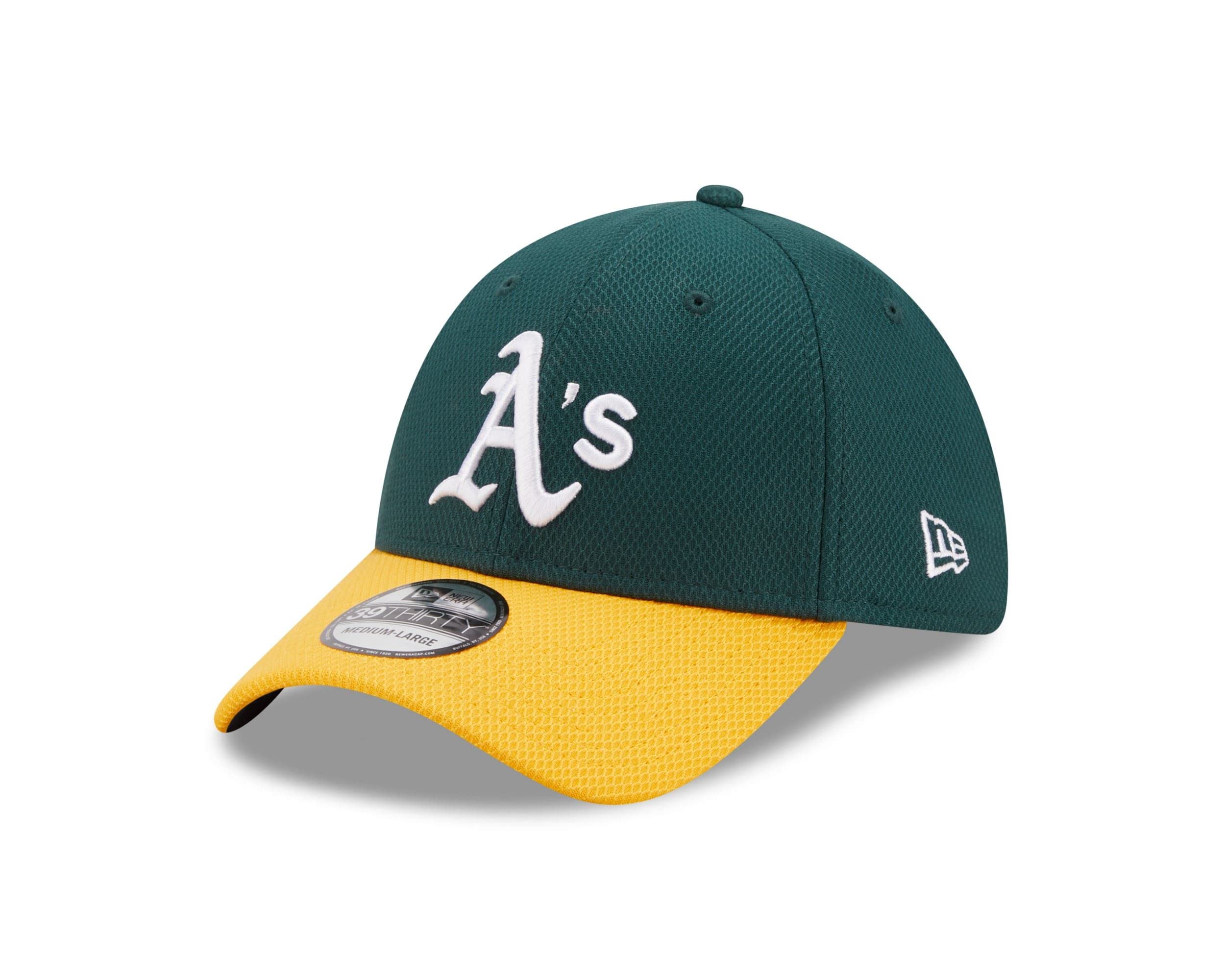 New Era Oakland Athletics MLB Diamond Era DarkGreen 39Thirty Stretch Cap - M - L