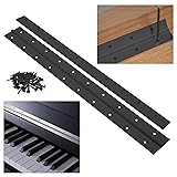 WENQUIT Black Piano Hinges 24Inch x 3Inch, 2PCS