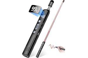 FANXIEAST Wireless Presentation Clicker with Telescopic Pointer Stick,Rechargeable Presenter Remote Light Pointer with Touch Screen Stylus Pen and Digital Display,USB Slide Clicker for PowerPoint MAC PC Laptops