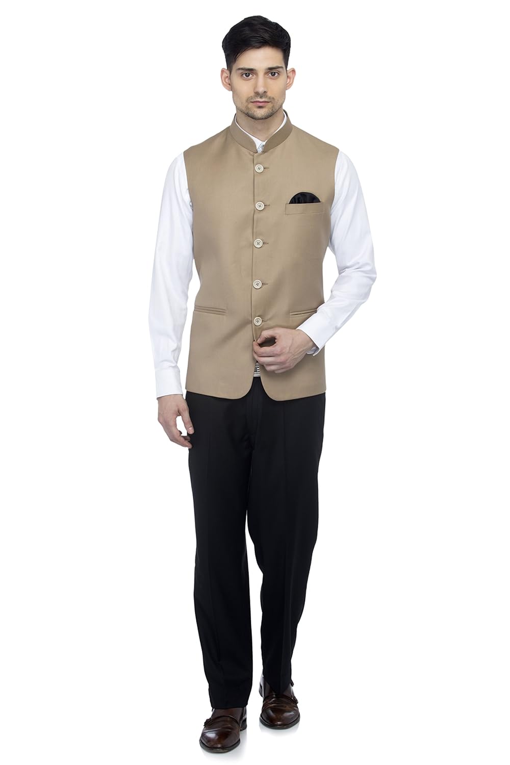 favoroski bandhgala sleeveless modi jackets ethnic men's wear