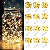 【Long Lasting】 12 Pack Fairy Lights Battery