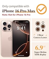 GVIEWIN for iPhone 16 Pro Max Case with Screen