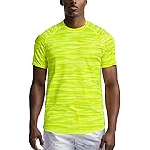 Zengjo Men's Workout Shirts Short Sleeve,Quick Dry Athletic Running Performance Crewneck T-Shirt Moisture Wicking