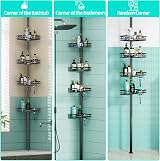 HapiRm Telescopic Corner Shower Caddy 4 Tier 22 Hooks Rustproof Adjustable view 8