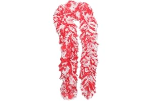 HAPPY BOA Featherless Super-Sized Faux Feather Boa (Made of Yarn) - U.S. Patent # D814,740. Cut to Length. Made in America