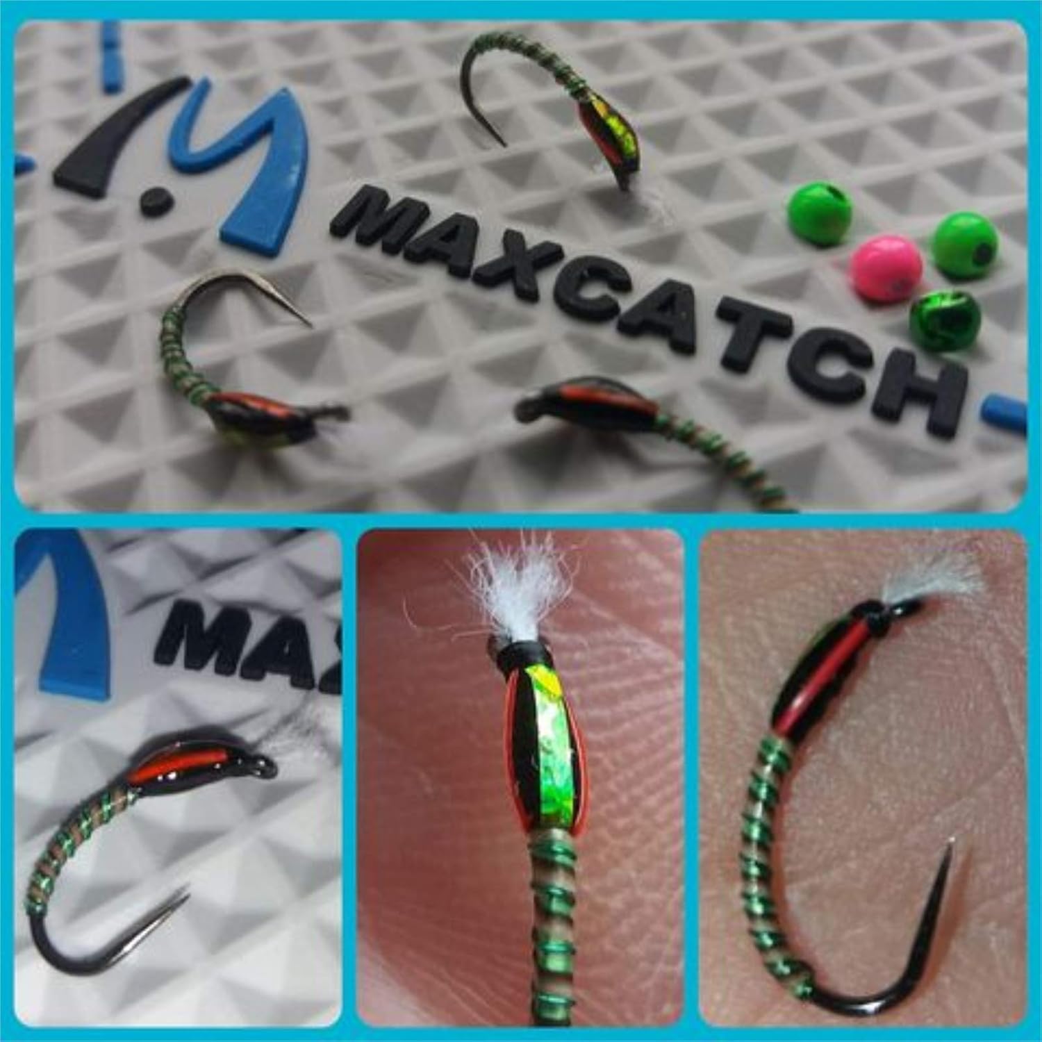 M MAXIMUMCATCH Maxcatch Fly Tying Bead Pad Silicone Beads and Hook Tying Pad-2PCS (2PCS Per Pack) : Sports & Outdoors