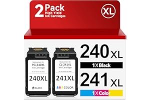 OEGGOINK PG-240 XL/CL-241 XL Ink Cartridges Replacement for Canon 240XL 241XL Combo Pack for Canon PIXMA MG3620 MG3600 TS5120 MX472 Printer (1 Black,1 Color)