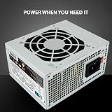 CiT Micro SFC 400W PSU mATX Compact ATX Silent Fan Dual SATA Molex M-400U Grey view 7
