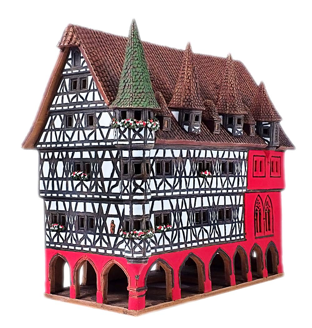 Midene Handmade Ceramic Aroma Candle House, Town Hall in Fulda, Germany (XX-Large) F217AR