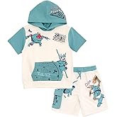 Teenage Mutant Ninja Turtles French Terry Pullover Hoodie and Shorts Outfit Set Toddler to Big Kid Sizes (2T - 14-16)