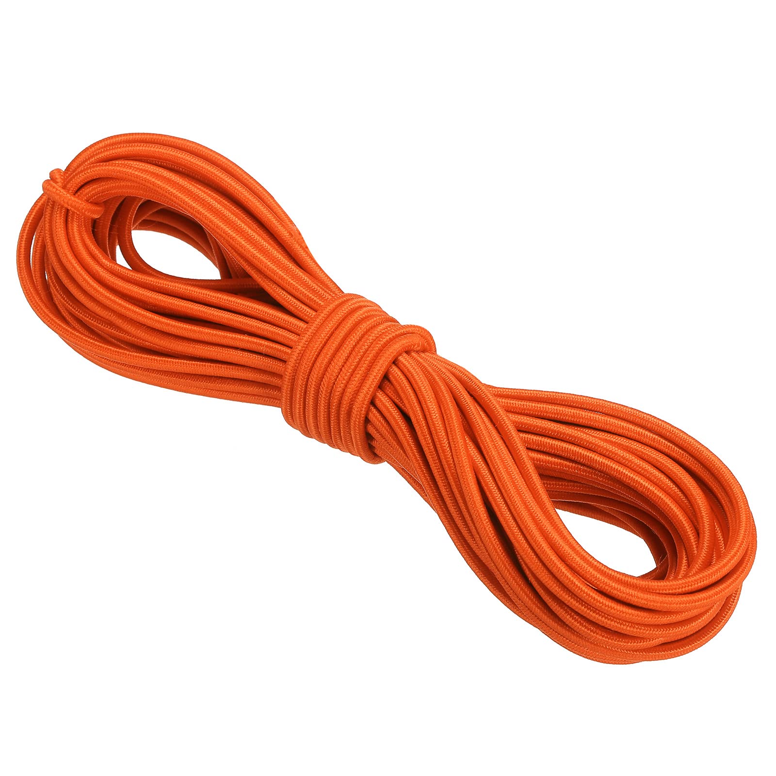 PATIKIL Bungee Cord Elastic Cord Heavy Stretch String Rope 3mm 11 Yards(10m) Orange for Crafting DIY Sewing Hook Straps Camping Tie Down Strap