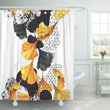 Amazon Com Ladble Waterproof Shower Curtain Curtains Abstract