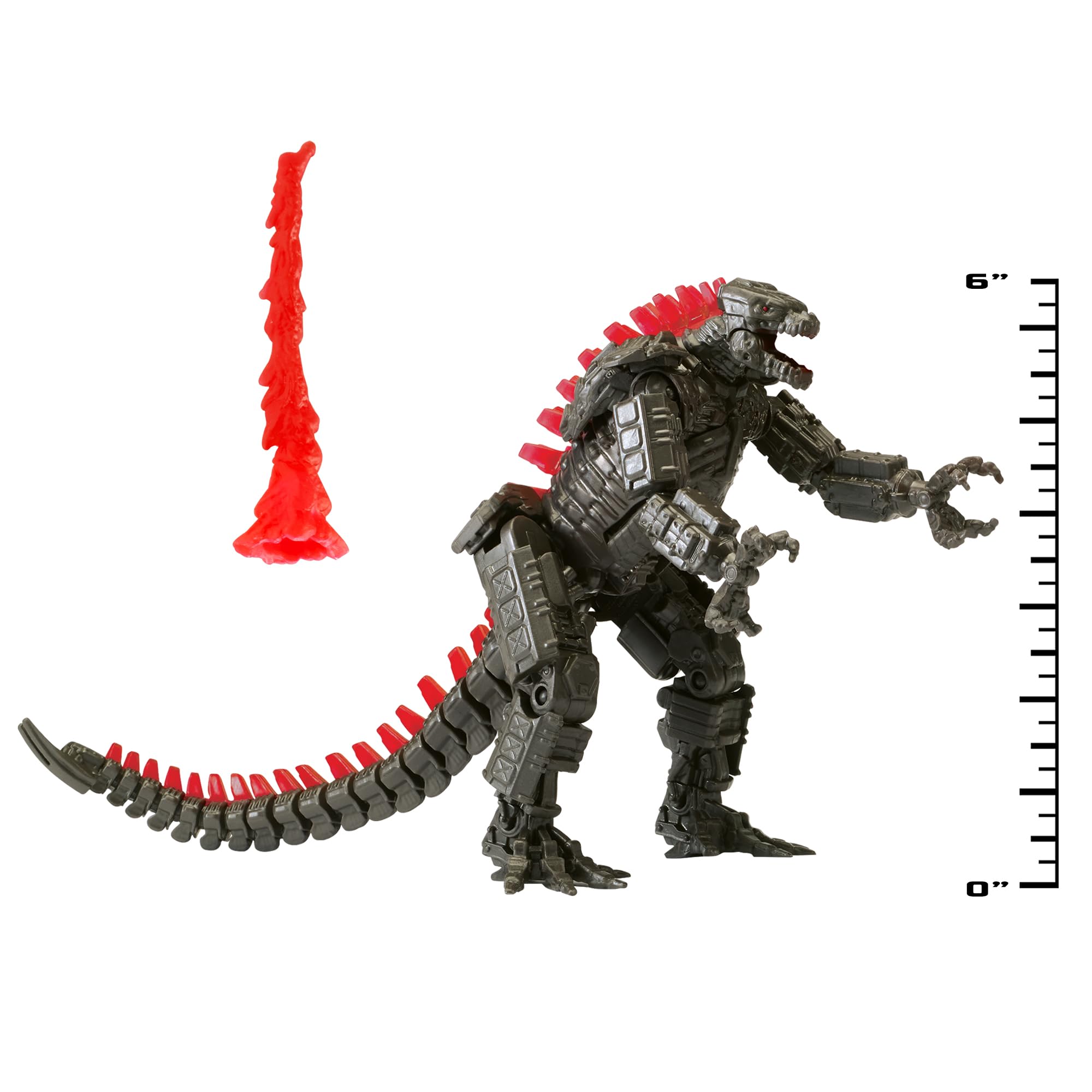 Monsterverse Godzilla vs Kong 6 Inch Collectable MechaGodzilla Articulated Plastic Action Figure Toy with Battle Feature Reveal and Proton Scream Accessory, Suitable for Ages 4 Years+, Multicoloured
