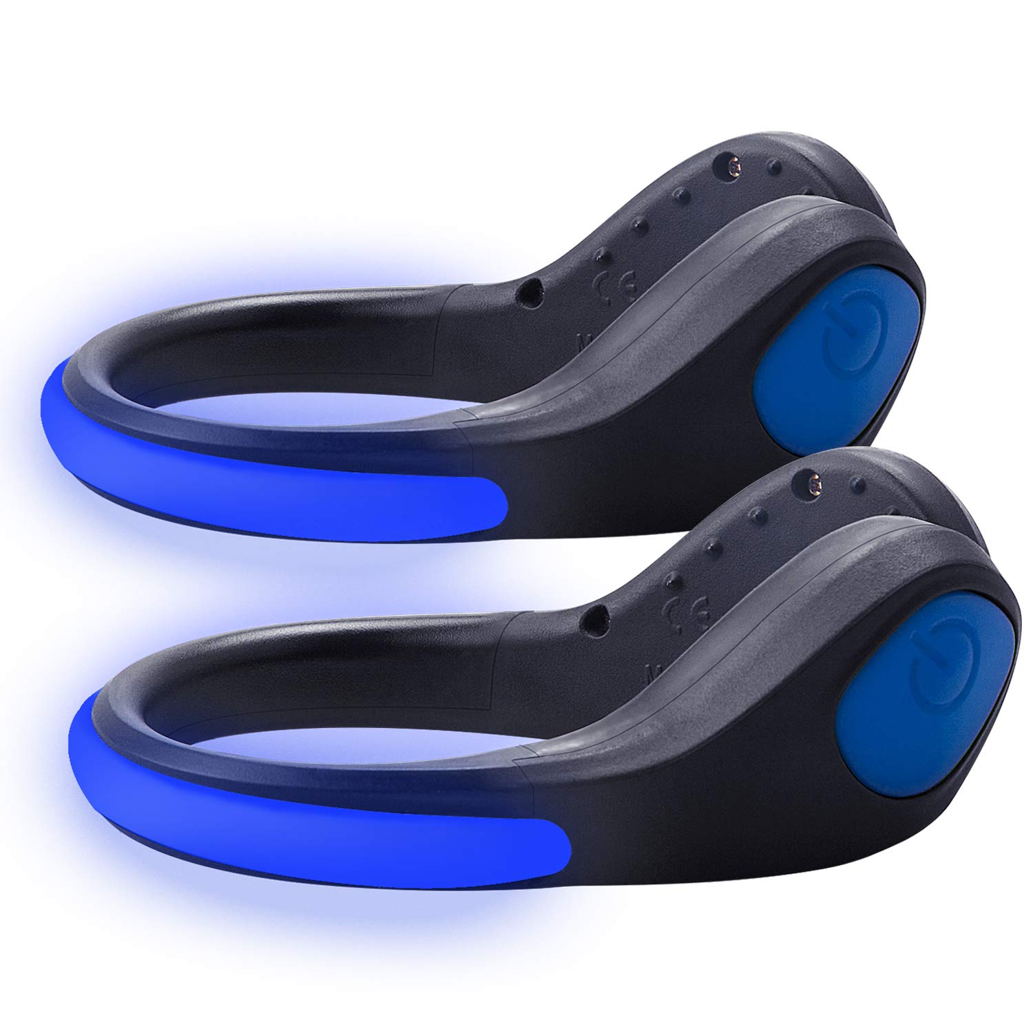 Tabiger 2-Pack LED Shoe Clip Light Rainproof Luminous Flashing Bright Night Running Lights LED Sport Gear Safety Warning Flashlight for Runners, Jogging, Cycling, Biking, Dog Walking At Night (Blue)