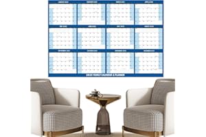 2026 Calendar for Wall - 32 x 48 Inch Annual Yearly Planner | 12 Months Reversible Horizontal Vertical Calendar,12 Months Rev