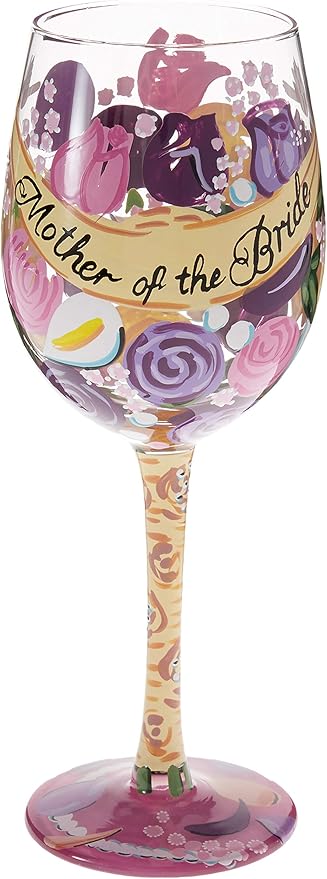 mother of the bride wine glass