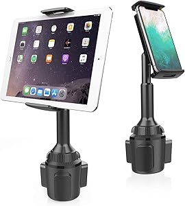 APPS2Car Cup Holder Tablet Mount, 2-in-1 Cup Holder Car Cradle Adjustable Tablet Car Mount Holder for Car/Truck Compatible with 4.3-11 inch Tablets, iPad Mini/Air/Pro, iPhone, All Smartphones